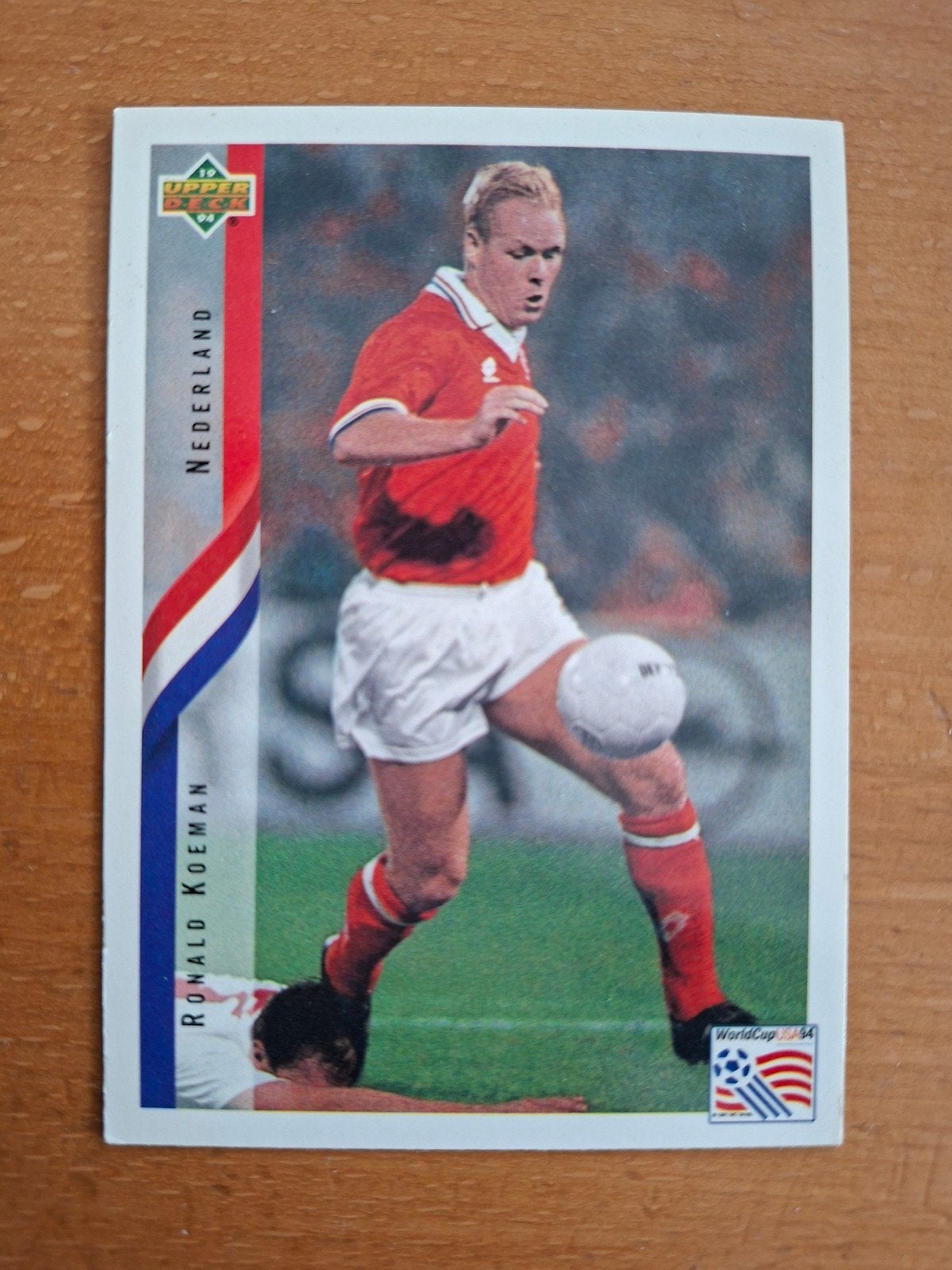 Ronald Koeman Voetbal Kaart - World Cup '94, Ophalen of Verzenden, Zo goed als nieuw, Overige binnenlandse clubs, Spelerskaart