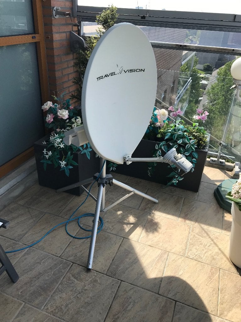 Te Koop : TV Schotel Travel Vision incl sateliet decoder, Ophalen, Gebruikt, (Schotel)antenne, Overige merken