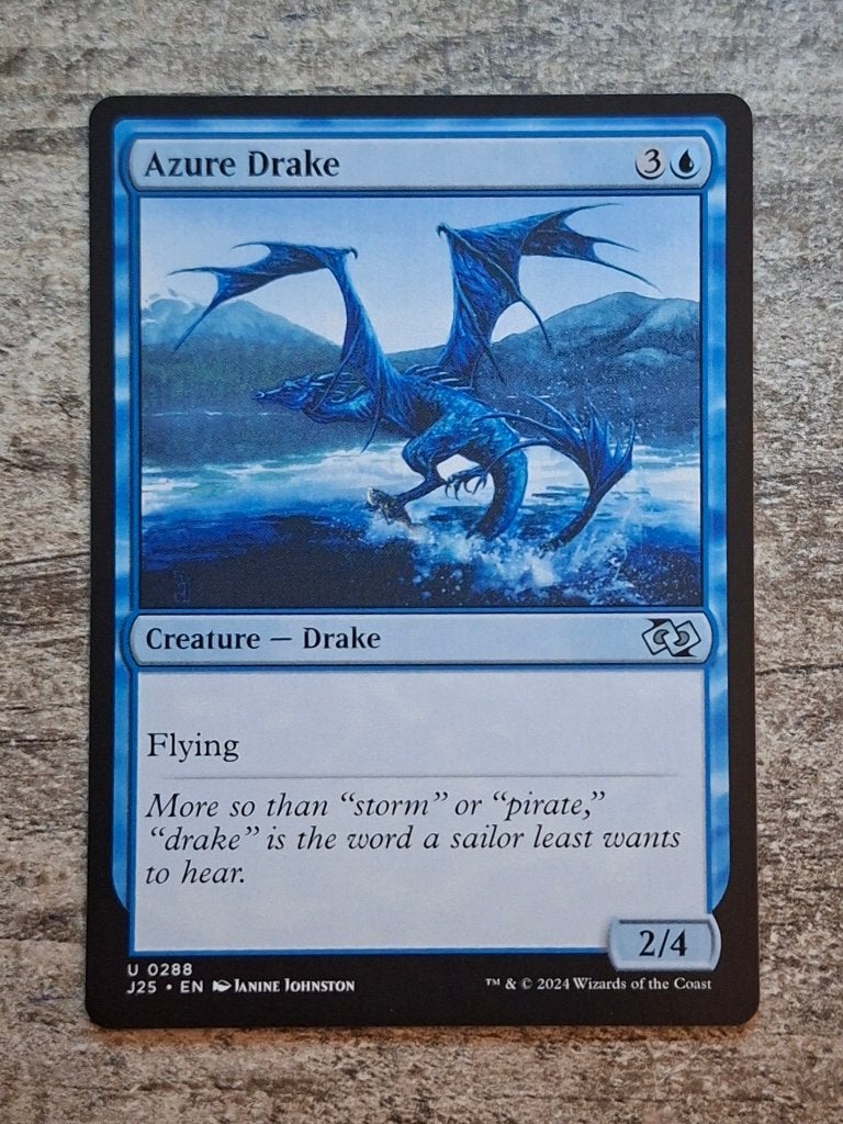 Azure Drake - Magic the Gathering, Verzenden, Zo goed als nieuw, Losse kaart