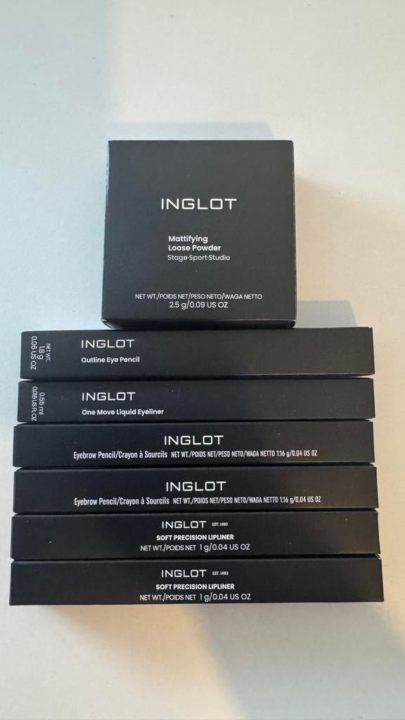 Inglot Make-up Set: Poeder, Eyeliner, Oogpotlood, Lipliner, Overige kleuren, Gehele gezicht, Nieuw, Ophalen of Verzenden