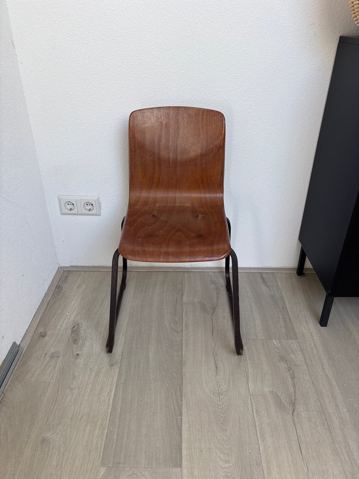 Oud schoolstoeltje - Vintage houten kinderstoel, Ophalen of Verzenden