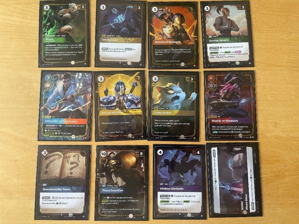 Riftbound Vendetta foils, uncommon en commens, Ophalen of Verzenden, Zo goed als nieuw, Meerdere kaarten, Foil