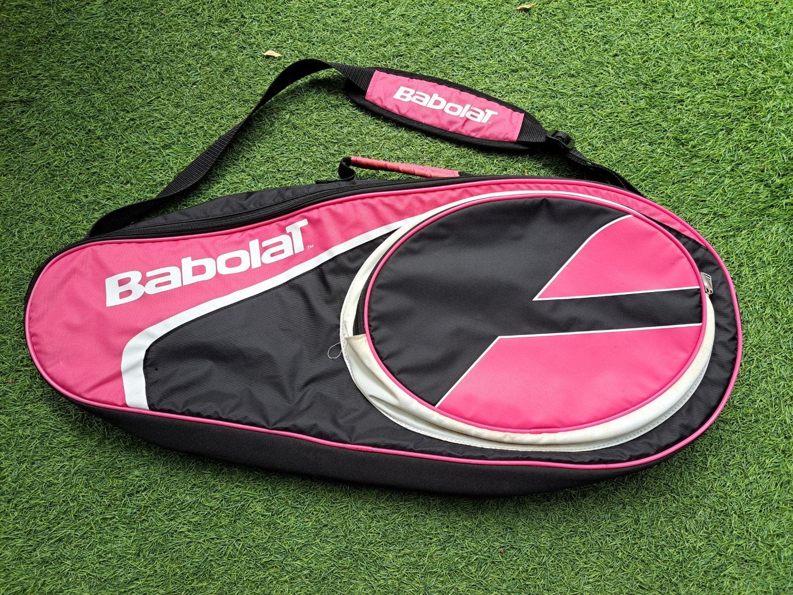 Babolat tennisracket 1-2 rackets draagtas dames roze-zwart, Ophalen of Verzenden, Gebruikt, Tas, Babolat