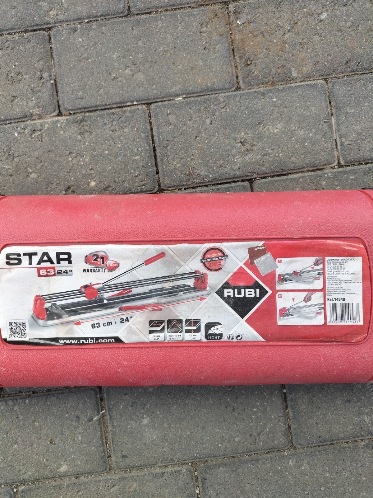 Rubi Star 63 24" Tegelsnijder in koffer, Doe-het-zelf en Verbouw, Gereedschap | Handgereedschap, Ophalen, Gebruikt, Snijgereedschap