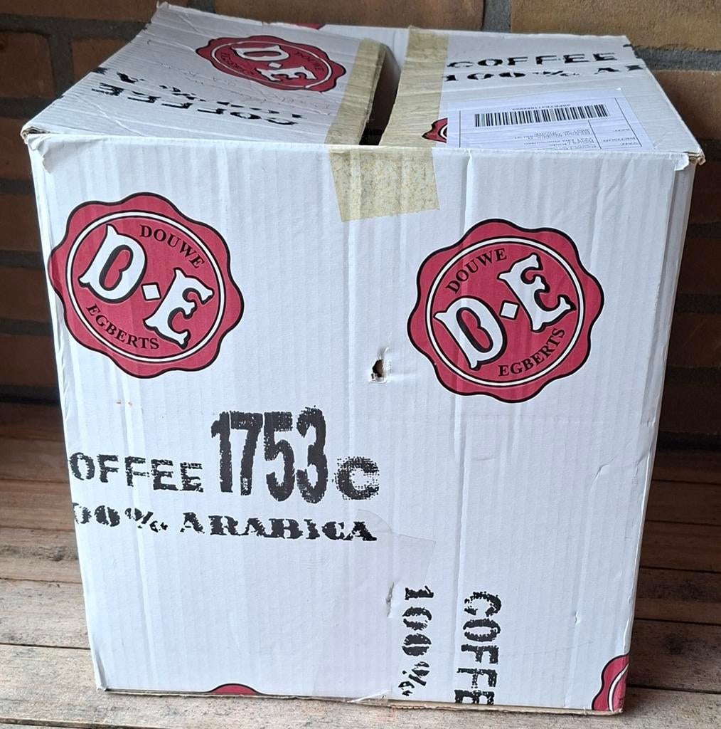 Douwe Egberts doos, Verzamelen, Ophalen of Verzenden, Gebruikt, Verpakking