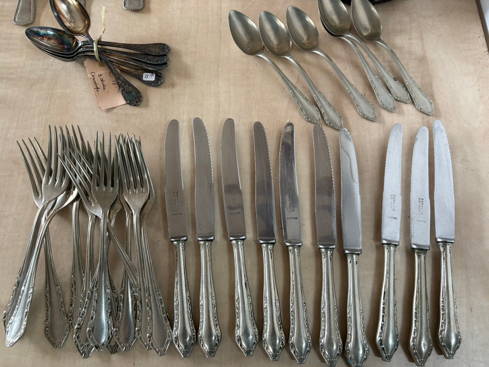 Vintage Bestekset: Solingen Messen, Vorken en Lepels, Ophalen of Verzenden
