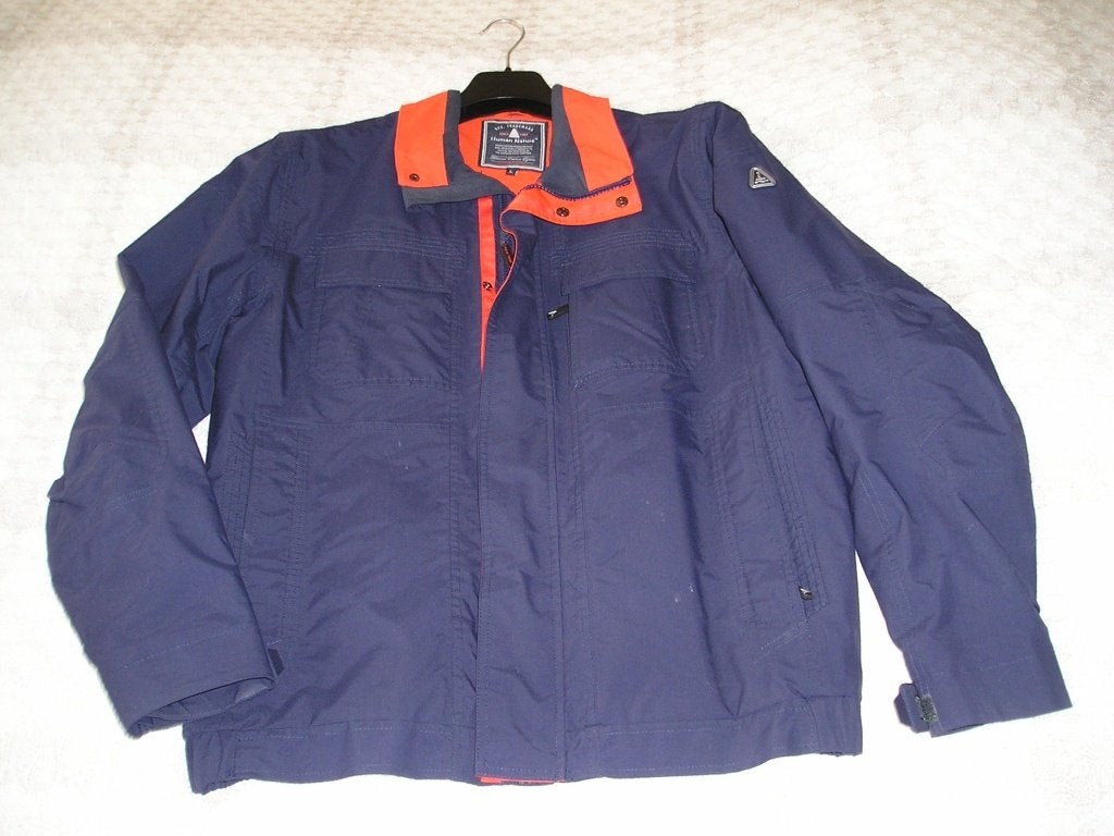 blauwe heren jas Human Nature maat L (mt 52/54), Kleding | Heren, Jassen | Zomer, Ophalen, Maat 52/54 (L), Blauw, Zo goed als nieuw