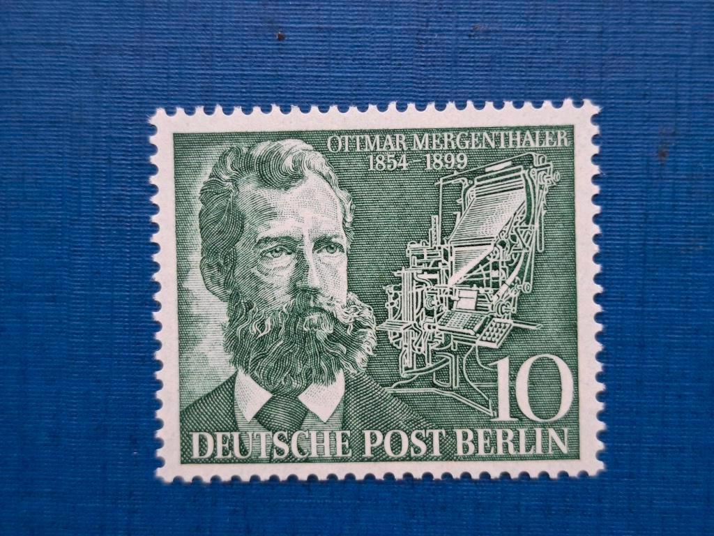 Postzegel Berlijn 1954 PF Ottmar Mergenthaler 11-04, Ophalen of Verzenden, BRD, Postfris