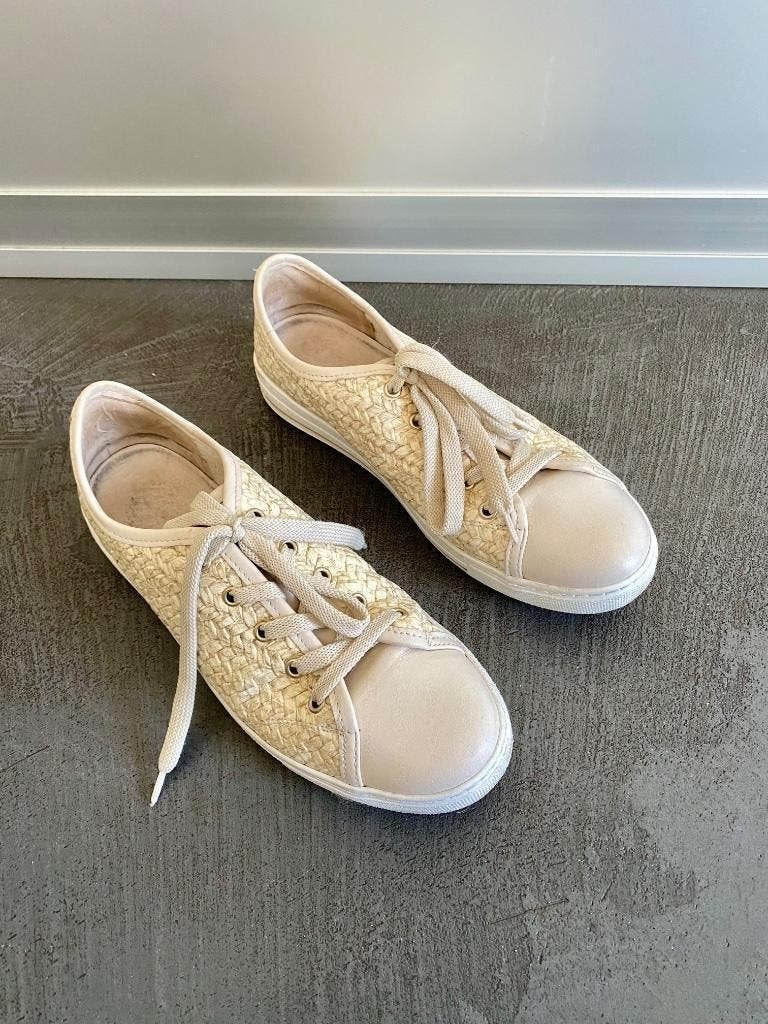 J301 Gabor maat 39/G sneakers gympen schoenen beige/wit, Beige, Gabor, Ophalen of Verzenden, Sneakers of Gympen