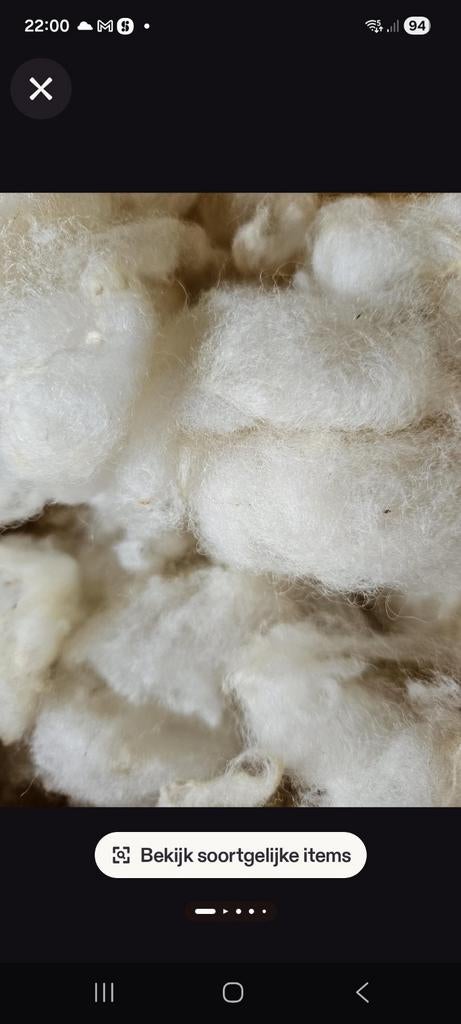 1 Kilo Gewassen Schapenwol - Natuurlijk en Zacht, Ophalen of Verzenden