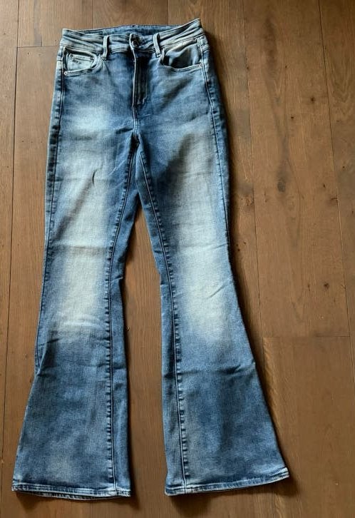 G-star raw 3301 high flare jeans mt 29/30 (vrpr incl vzk NL), Ophalen of Verzenden, Zo goed als nieuw, Blauw, W28 - W29 (confectie 36)