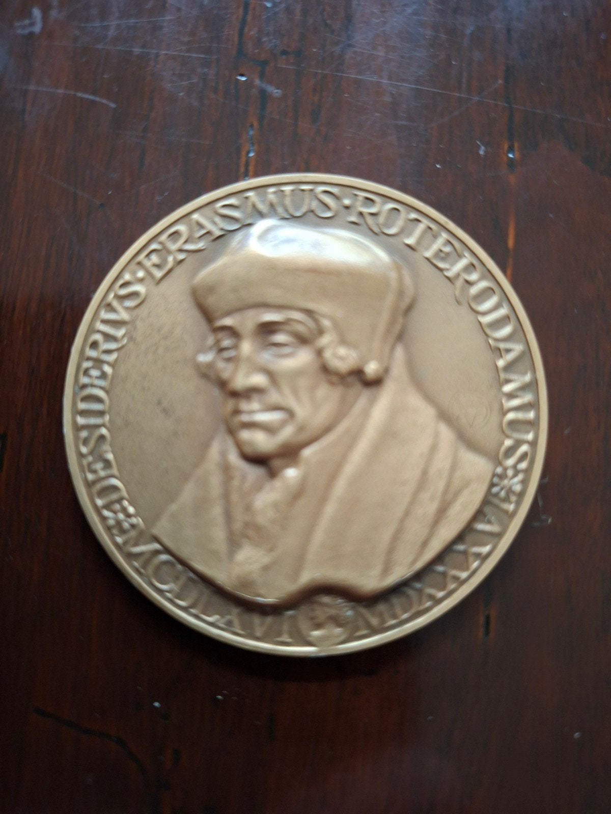 Erasmuspenning, Ophalen of Verzenden, Brons