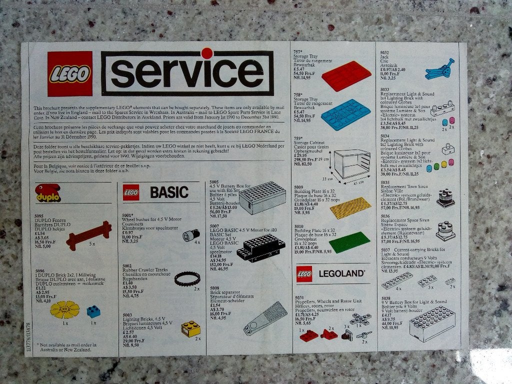 flyer1990 LEGO Service (113778/113878), Ophalen of Verzenden, Gebruikt, Lego