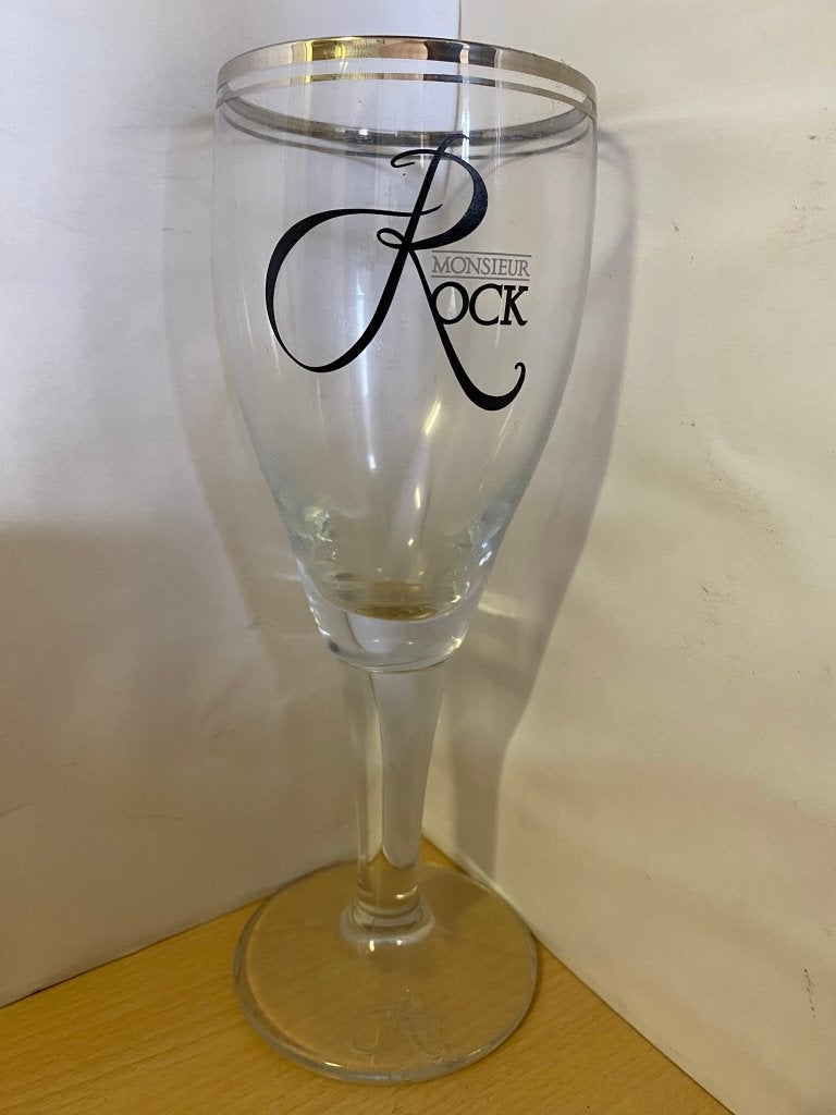 Monsieur Rock bierglas 33cl, Ophalen of Verzenden, Zo goed als nieuw, Glas of Glazen, Overige merken