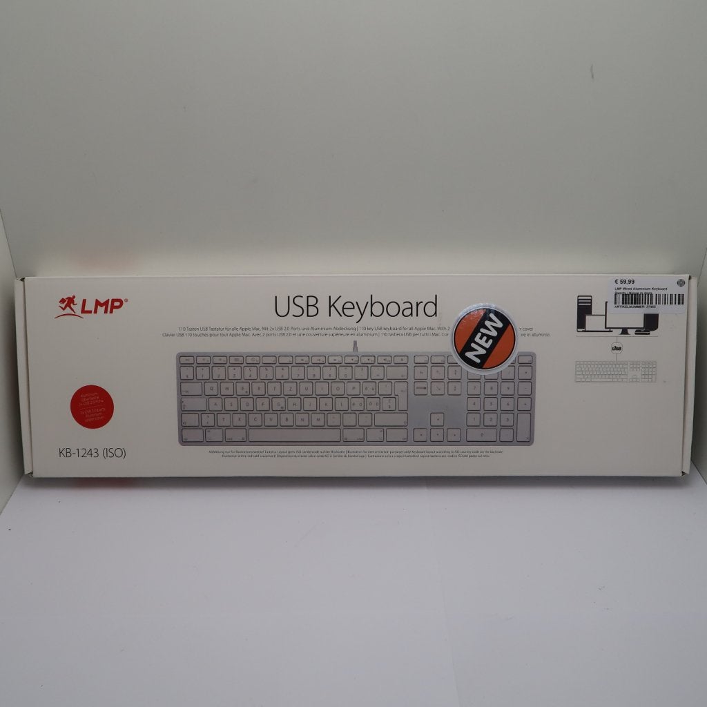 LMP Wired Aluminium Keyboard Qwerty | Nieuw in doos, Flex Ltd., Nieuw, https://flex.com/contact-us, Nobelstraat 10, 5807 GA Oostrum LB, Limburg, Nederland