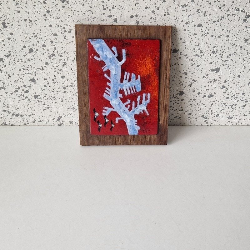 Richard Braun geëmailleerd wandplaquette, Ophalen of Verzenden