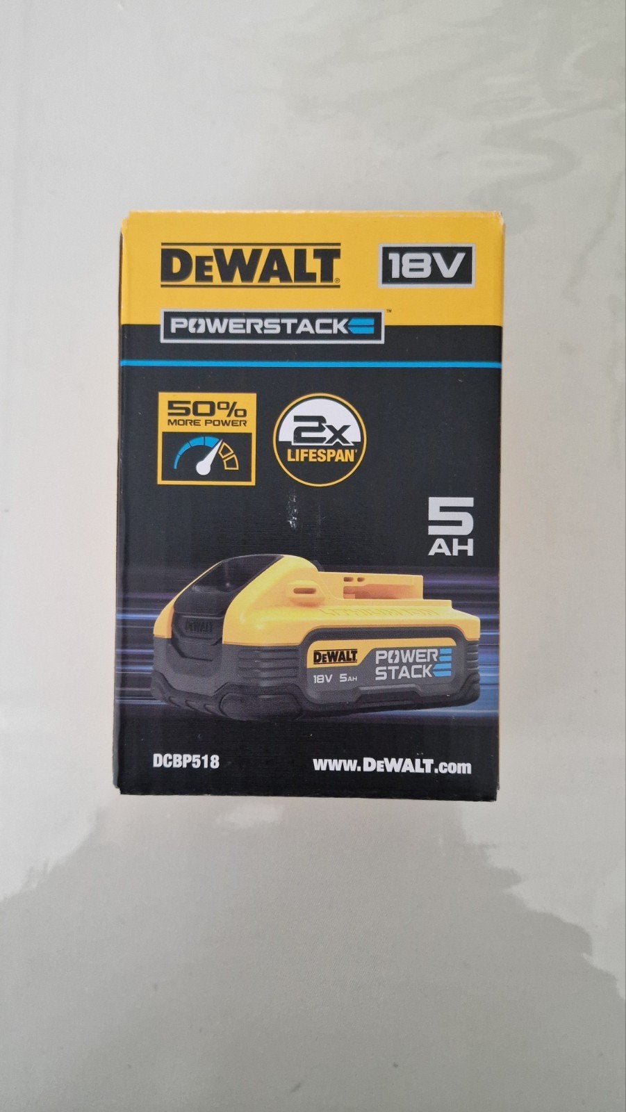 DeWalt DCBP518 18V Powerstack Accu 5.0Ah, Ophalen, Nieuw, Overige typen