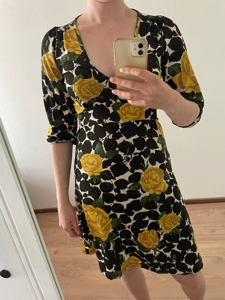 King Louie jurk maat S, Kleding | Dames, Meerkleurig, Ophalen of Verzenden, Zo goed als nieuw, Knielengte
