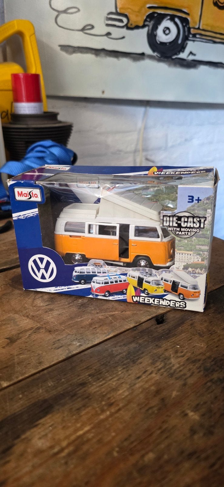 Maisto Volkswagen T1 Camper Van Die-Cast Model, Overige merken, Auto, 1:32 tot 1:50, Nieuw