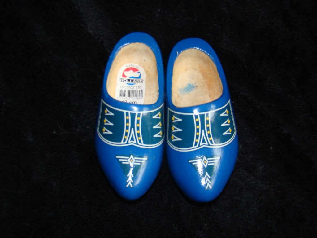 nieuw houten  kinder klompen maat 20 - 21 klomp blauw, Jongen of Meisje, Overige typen, Nieuw, Ophalen of Verzenden
