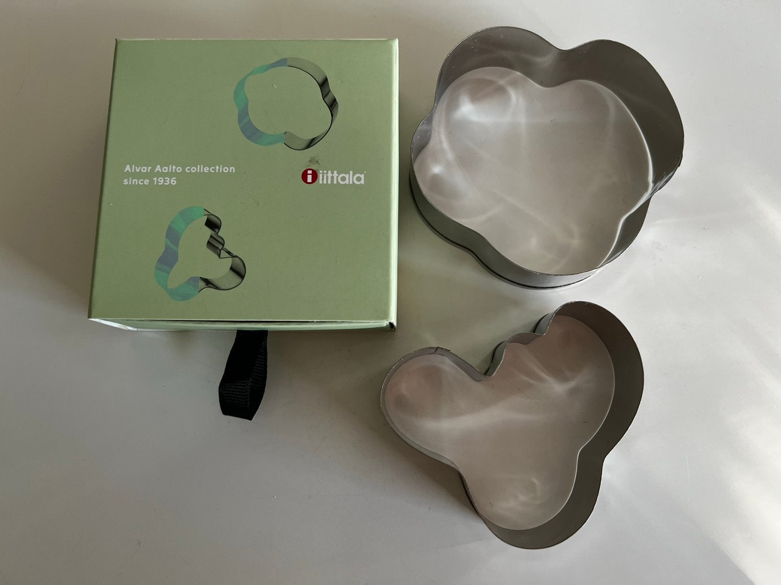 Nieuw in doos Iittala 2 Cookie Cutter RVS Alvar Aalto 2009, Overige typen, Ophalen of Verzenden, Nieuw, Metaal