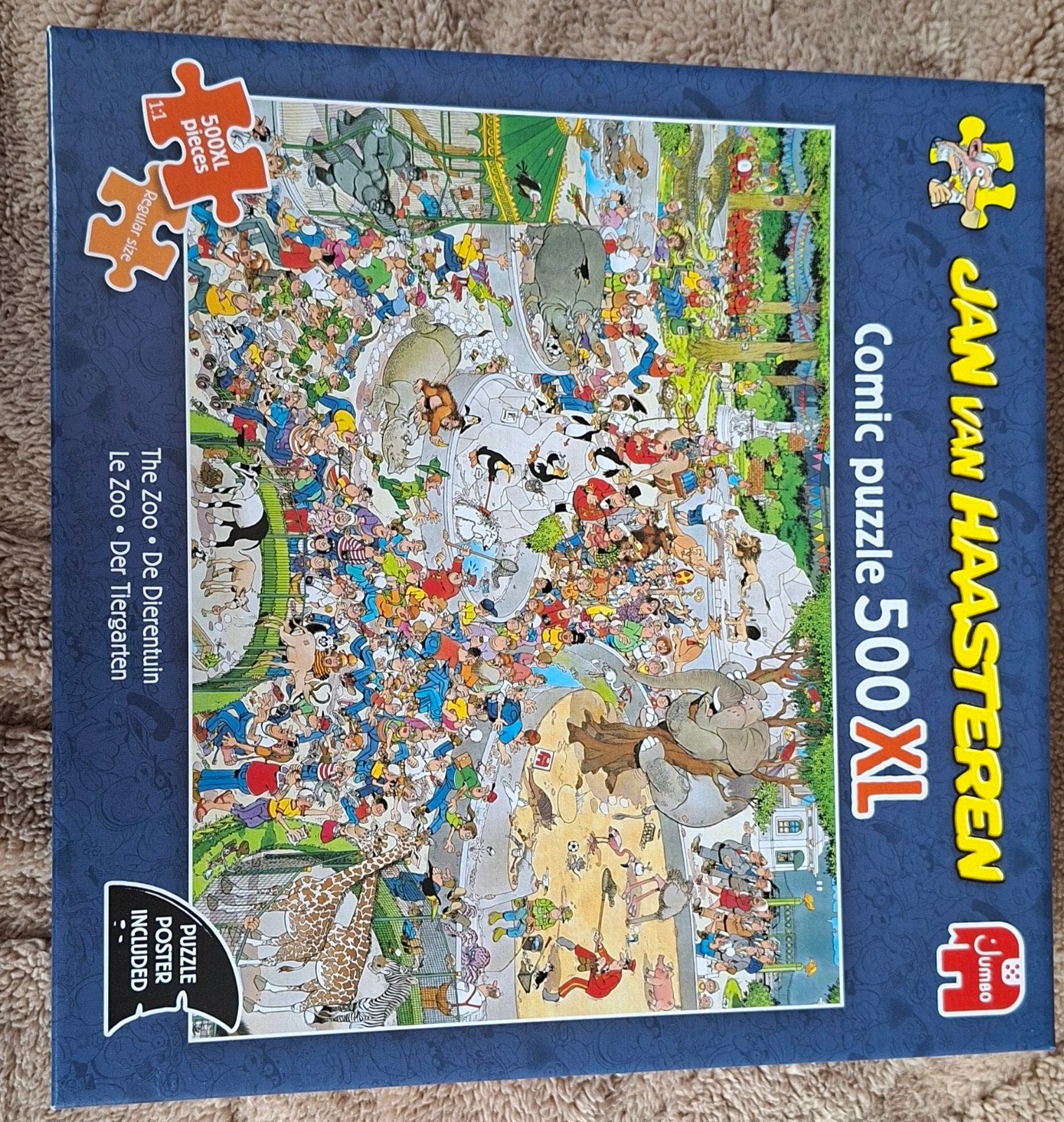 Jan van Haasteren XL puzzel - De Dierentuin 500XL, Ophalen, 500 t/m 1500 stukjes, Gebruikt, Legpuzzel
