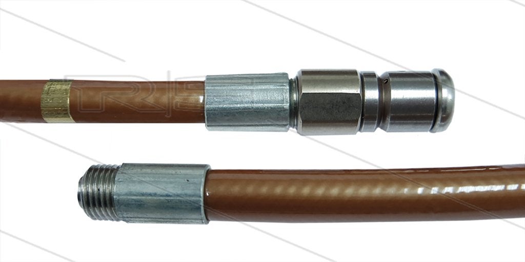 Bronzen Rioolslang 20m met Roterende Kop 250 Bar, Verzenden