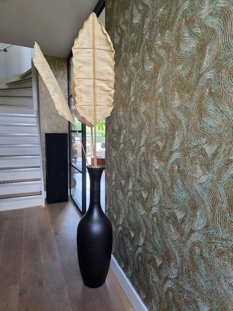 Zwarte hoge vaas (glas), Ophalen, Zwart, 100 cm, Glas