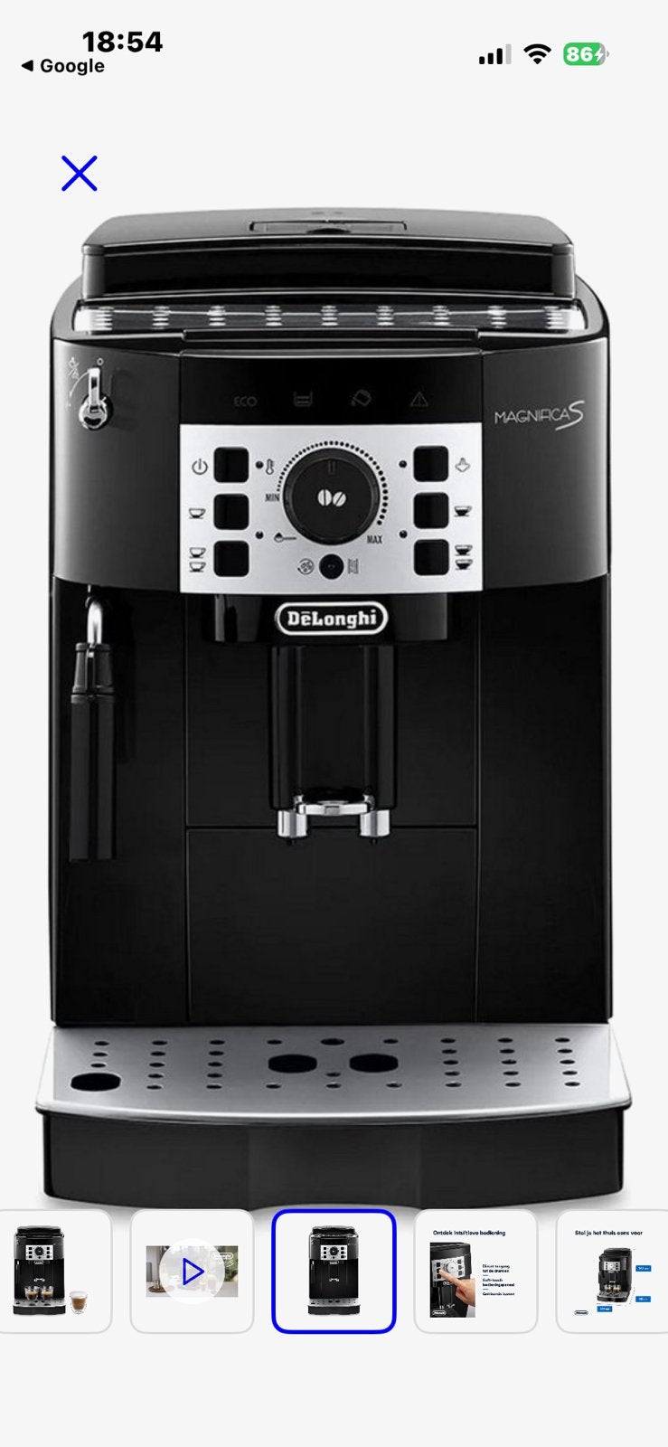 Koffieautomaat bonen, Gebruikt, Koffiemachine, Koffiebonen, Ophalen