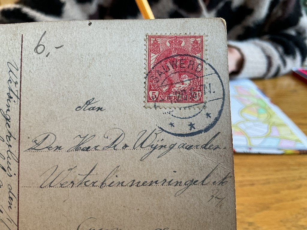 Langebalk Sauwerd op kaart, Verzenden, T/m 1940, Gestempeld