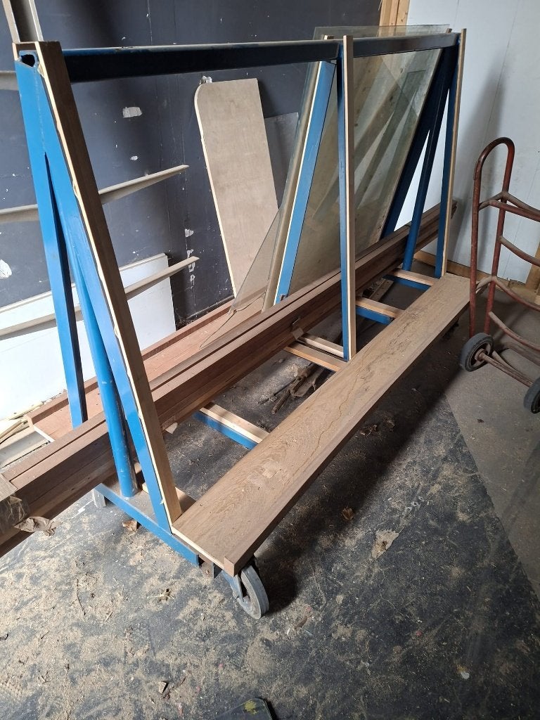 Dubbelzijdig Platenwagen Glaskar Glasbok Transportbok, Ophalen, Gebruikt