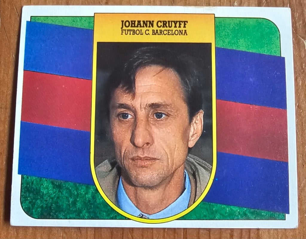 1991-92 Liga Este (panini like) Johan Cruyff Trainer ESP!, Verzenden, Zo goed als nieuw, Plaatje