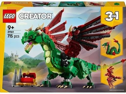 LEGO 31161 Mystieke vliegende middeleeuws Draak 3-in-1 Nieuw, Lego, Nieuw, Ophalen of Verzenden, Ongeopend/sealed