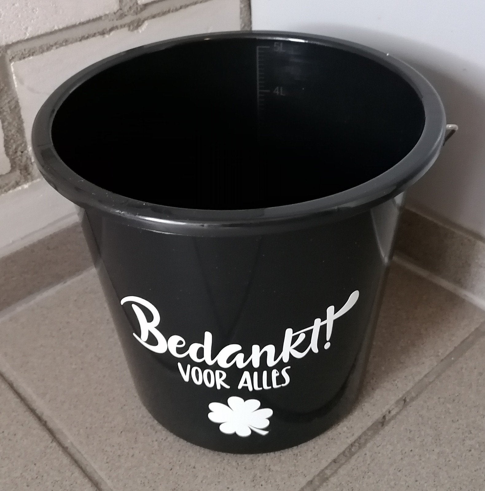 EMMERTJE MET OPSCHRIFT (BEDANKT VOOR ALLES) NIEUW., Ophalen of Verzenden, Nieuw, Kunststof, Met handgreep