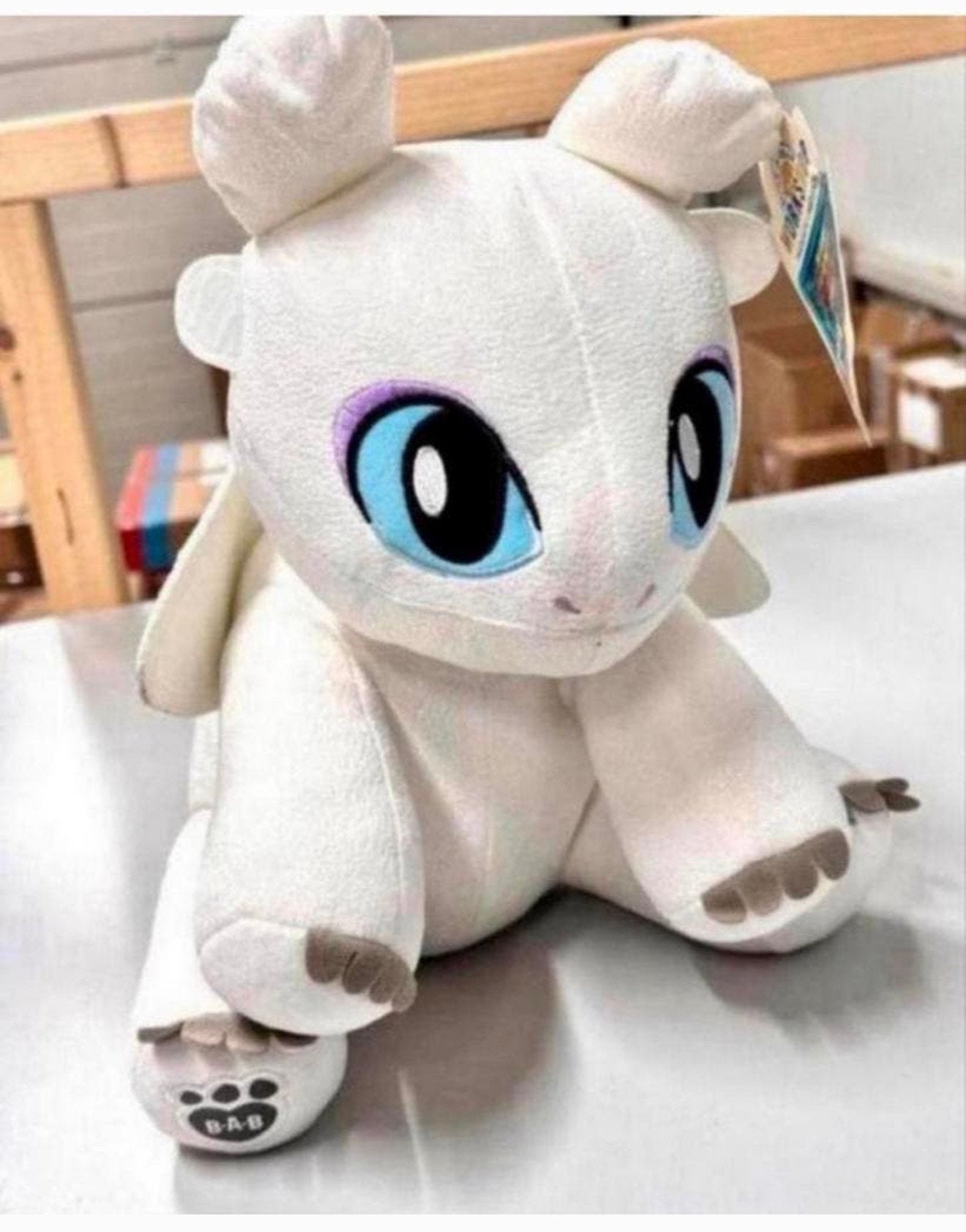 How To Train Your Dragon Build A Bear Light Fury BAB 35cm, Nieuw, Ophalen of Verzenden, H, H