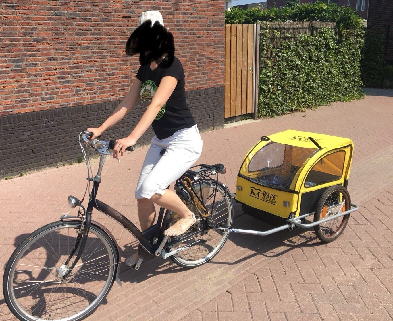 M-Wave Fietskar voor 2 kinderen - Opvouwbaar, Ophalen, Gebruikt, Opvouwbaar, 20 tot 40 kg