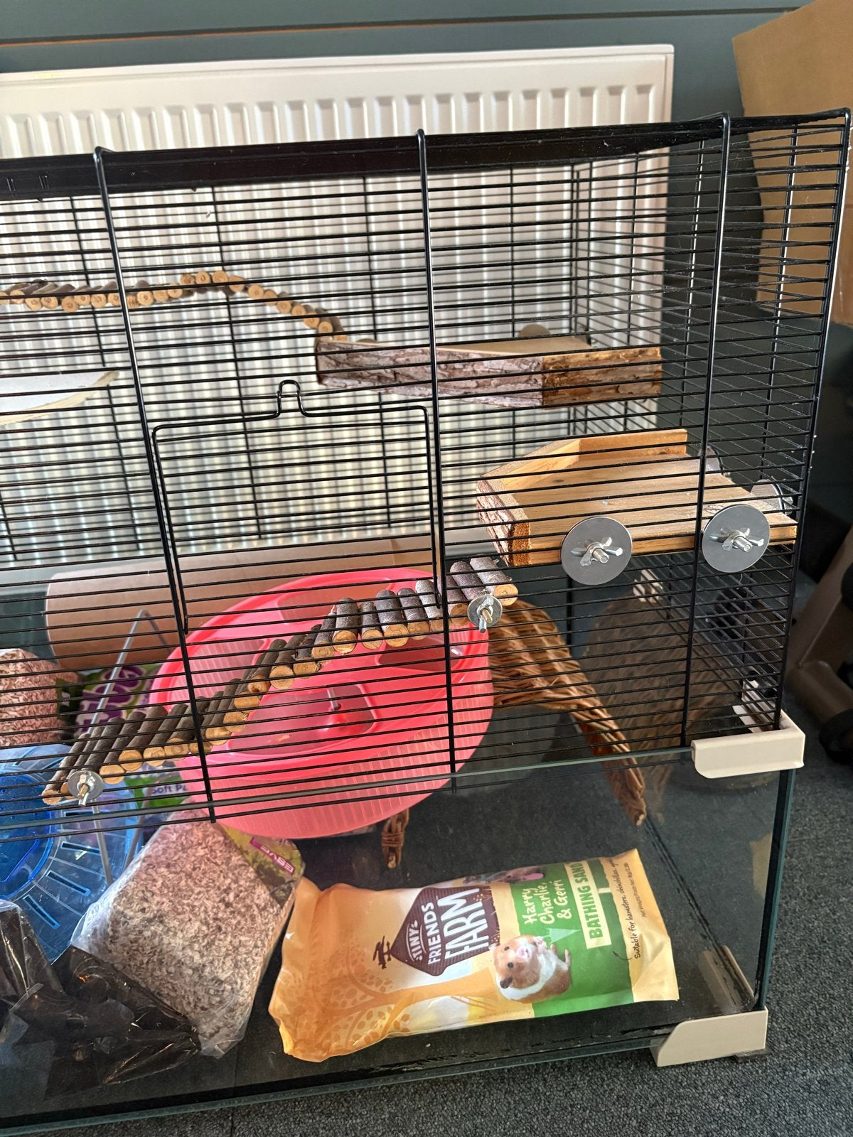 Hamsterkooi van ferplast met toebehoren, Ophalen, Gebruikt