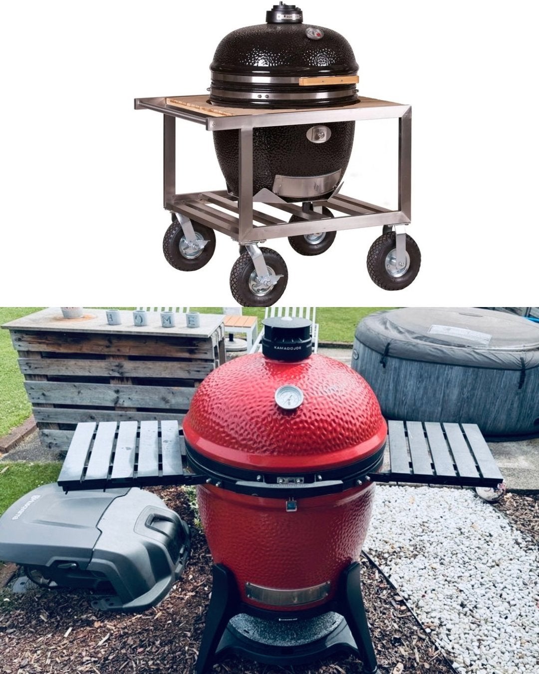 Nu of nooit! Kamado Big Joe III of Monolith Le Cheff + Buggy, Ophalen, Zo goed als nieuw, Met accessoires