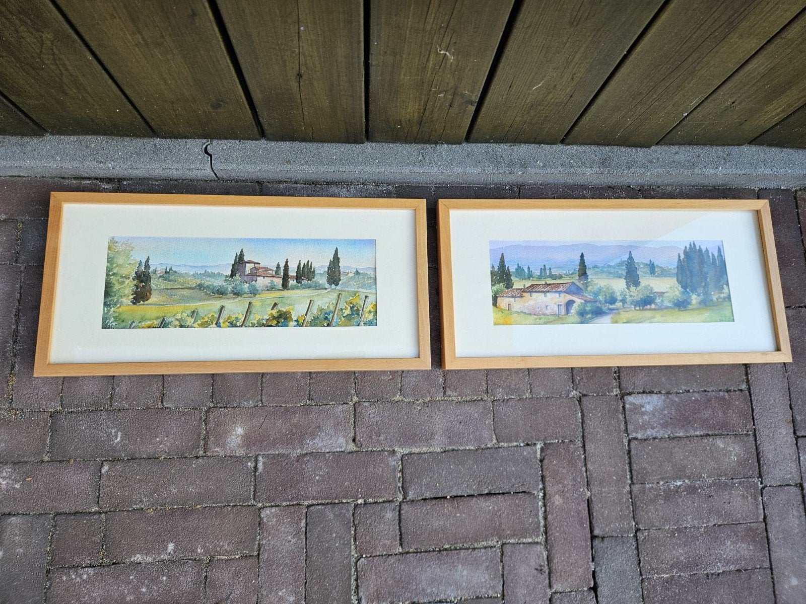 2 aquarellen van Rita Tatini, Antiek en Kunst, Ophalen of Verzenden