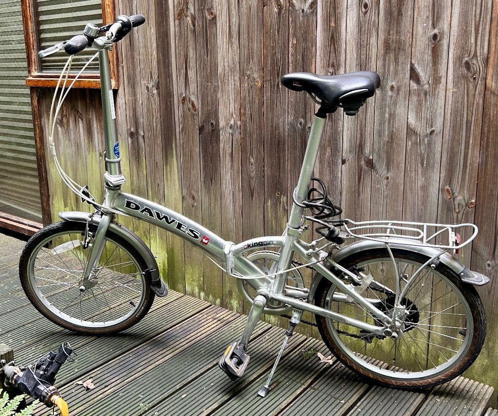 Dawes Kingpin Vouwfiets met Versnellingen, Fietsen en Brommers, 20 inch of meer, Gebruikt, Velgrem, Versnellingen