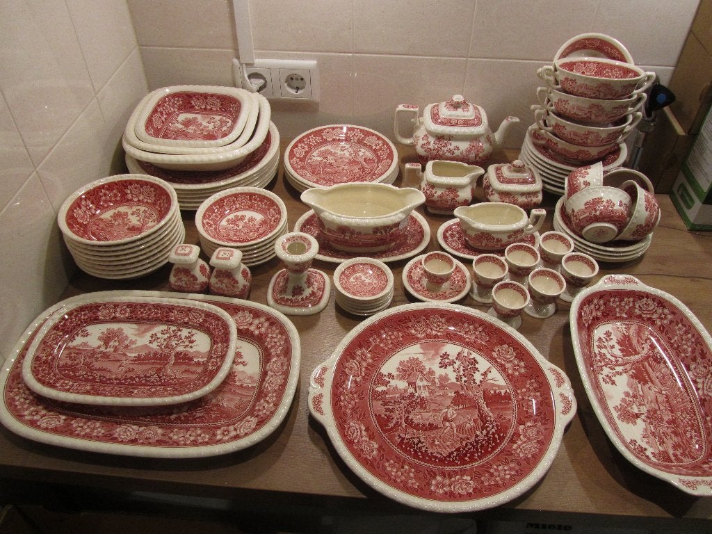 Rusticana rood Villeroy en Boch serviesdelen, Overige typen, Ophalen of Verzenden, Zo goed als nieuw, Overige stijlen