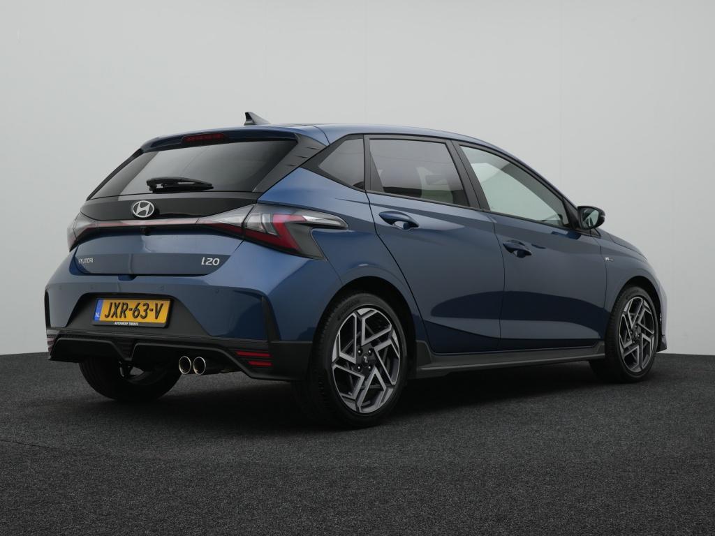 Hyundai i20 1.2 N Line | Navigatie | Private lease 429 p.m., Keurmerk '100% Onderhouden', 12 maanden, Gebruikt, Zwart
