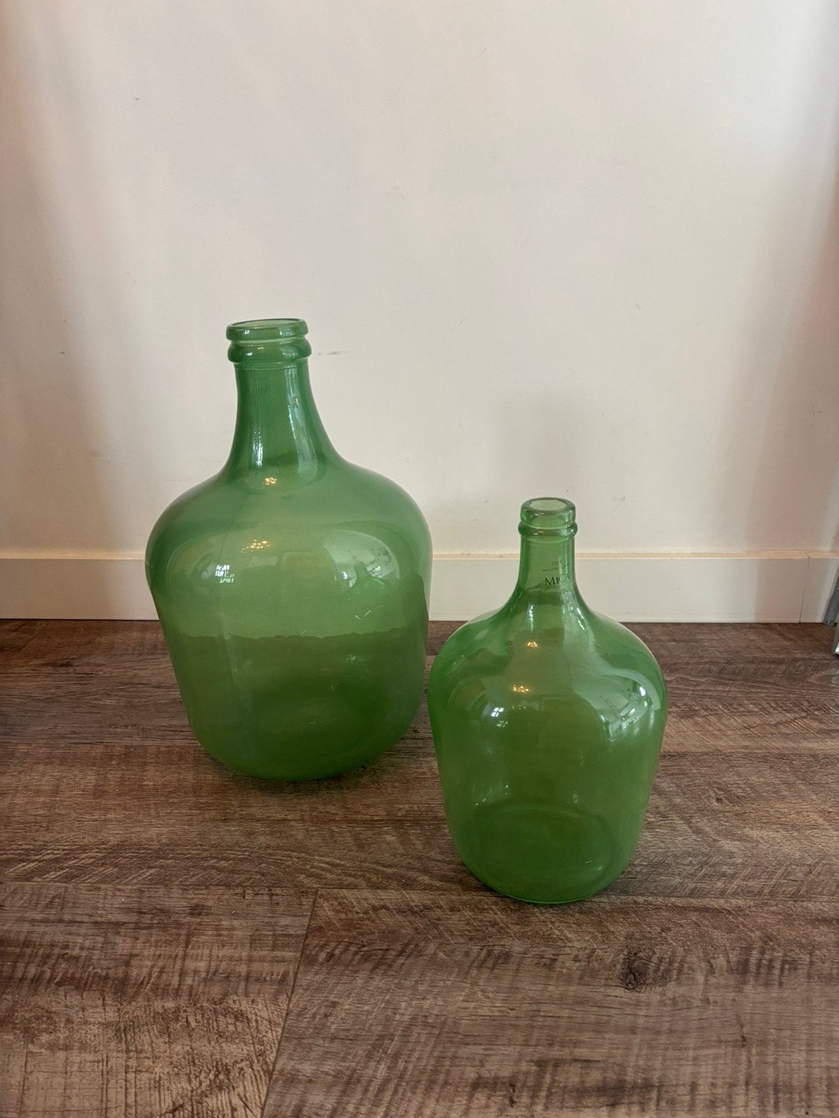 Mica vazen groen, Ophalen, Gebruikt, Glas, Minder dan 50 cm