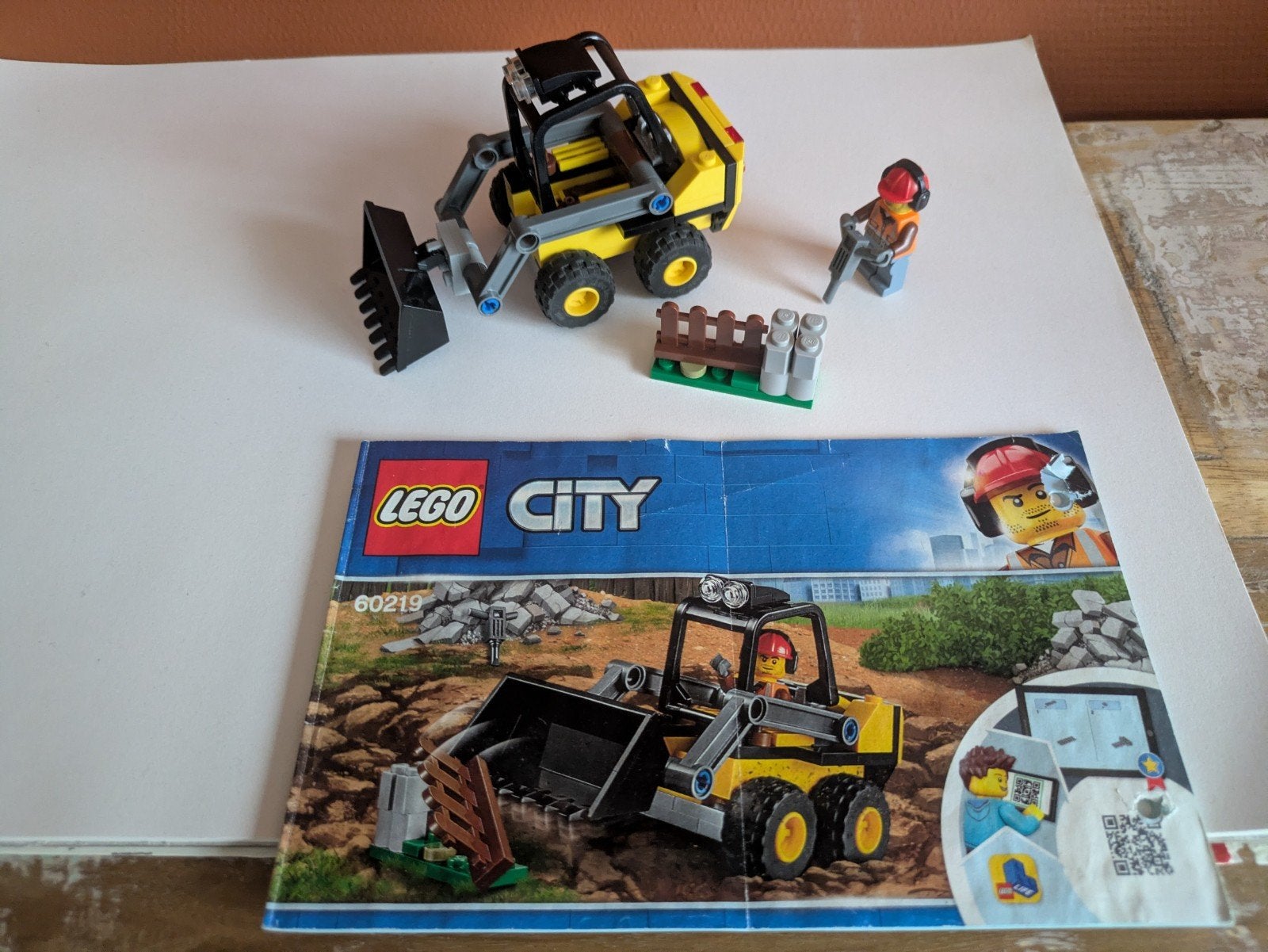 Lego City 60219 Bouwvoertuig met werkman en hek, Ophalen of Verzenden, Zo goed als nieuw, Lego