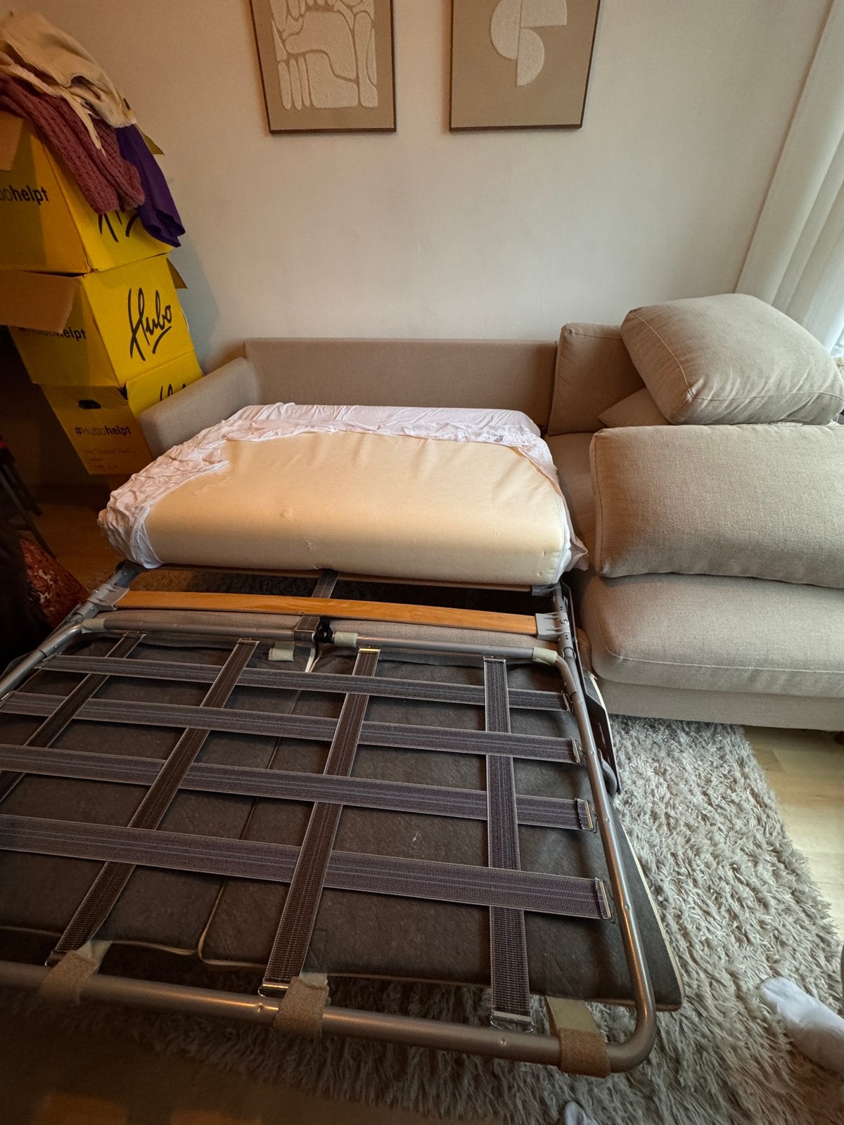 Foto 5 van MdM Julian 5-zits slaapbank beige – chaise longue rechts