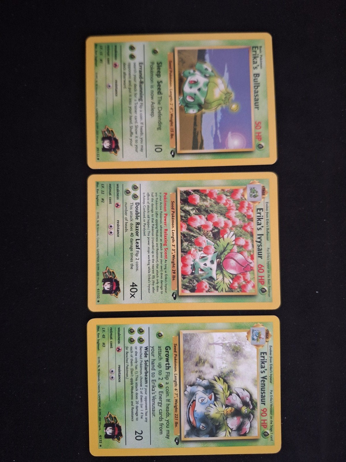 Erika's Bulbasaur, Ivysaur & Venusaur - Gym challenge, Ophalen of Verzenden, Meerdere kaarten