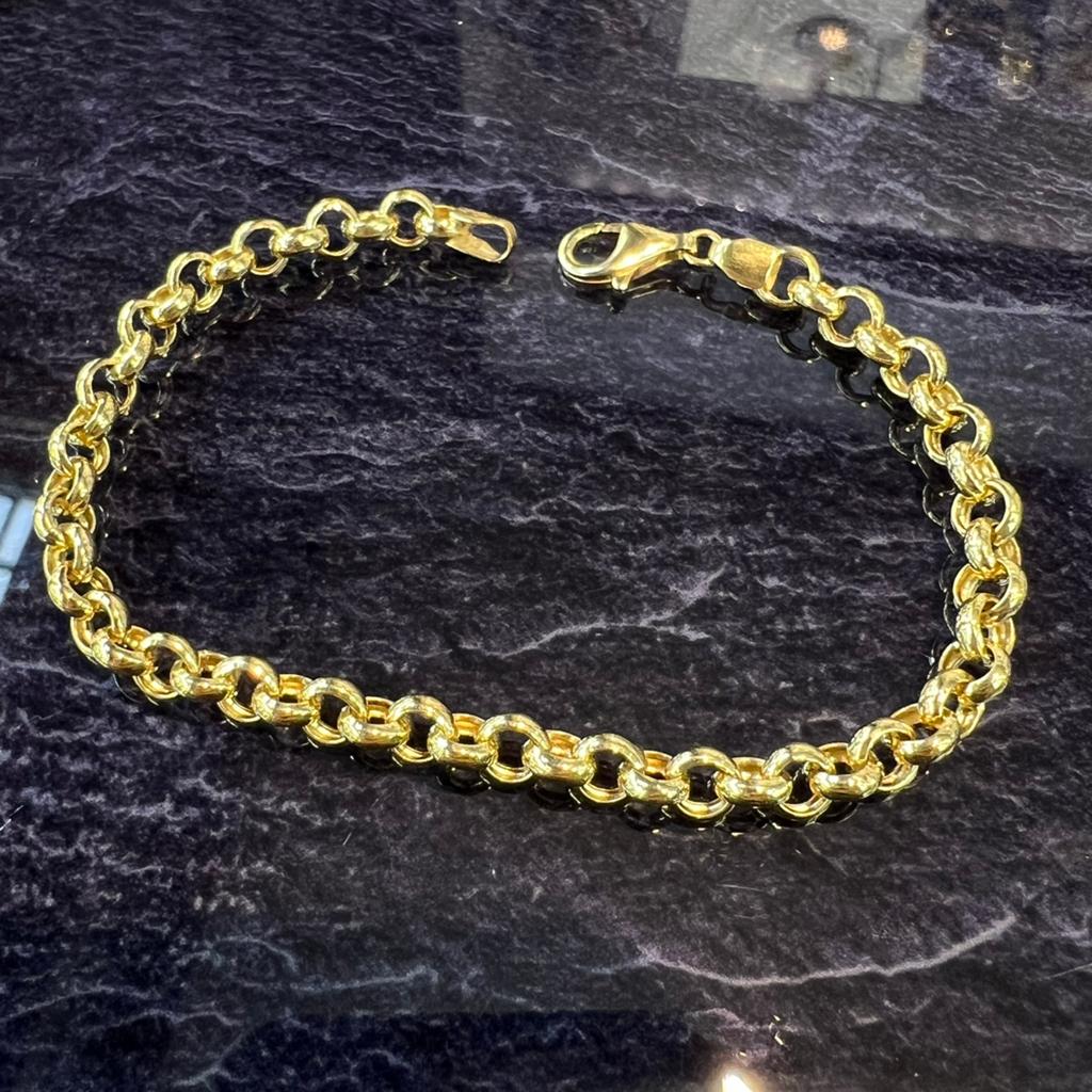 14k gouden armband jasseron schakel nieuw, Ophalen of Verzenden, Nieuw, Goud