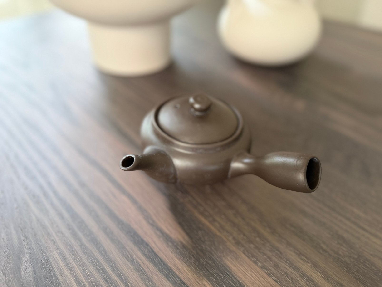 Mooie Japanse Kyusu theepot  Nauwelijks gebruikt., Ophalen of Verzenden, Zo goed als nieuw