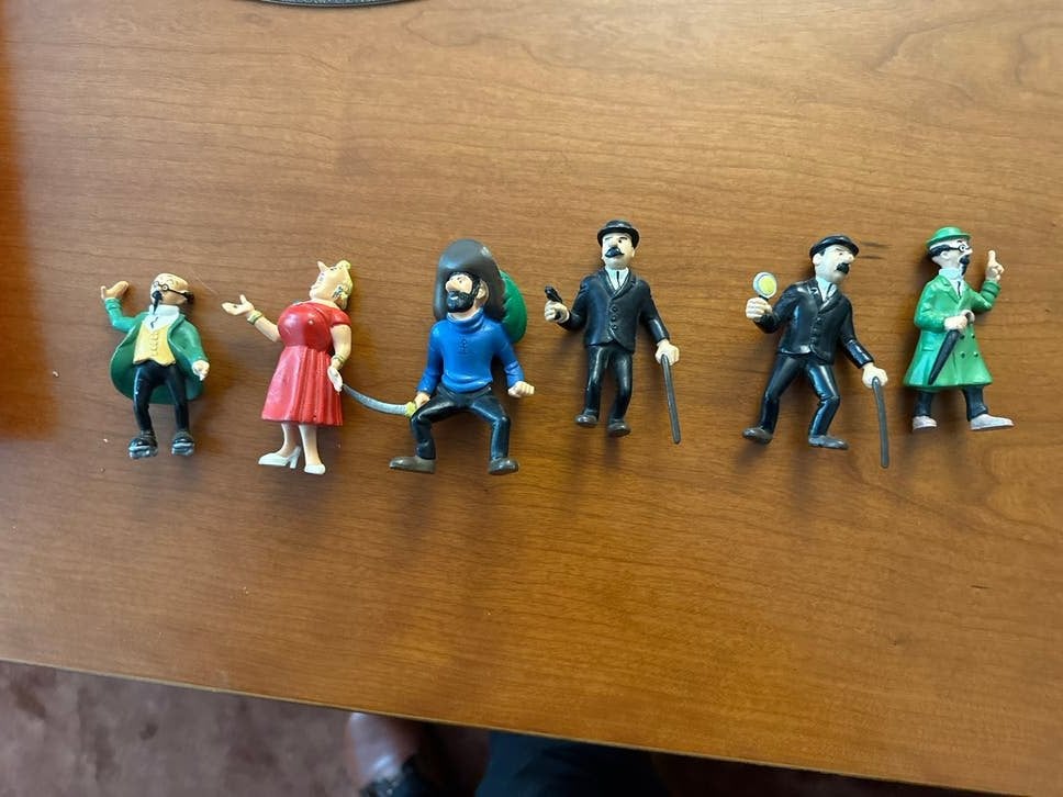 Serie plastic figuurtjes uit Kuifje, Verzamelen, Poppetjes en Figuurtjes, Ophalen of Verzenden, Zo goed als nieuw