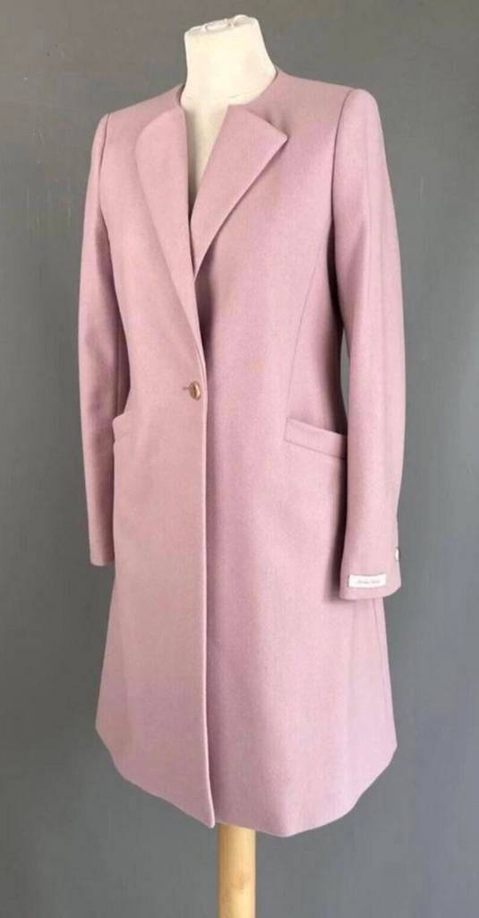 Ted Baker poederroze halflange jas wolmix Ted2=36, Kleding | Dames, Jassen | Winter, Verzenden, Zo goed als nieuw, Maat 36 (S)